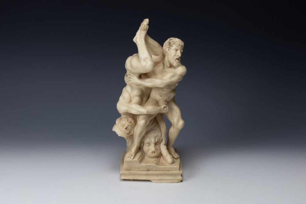 Lot 198: An Erotic Figure of 2 Males Fighting.