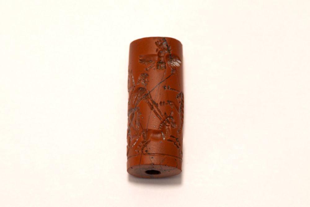 Lot 223: A Red Jasper Cylindrical Seal in the Style...