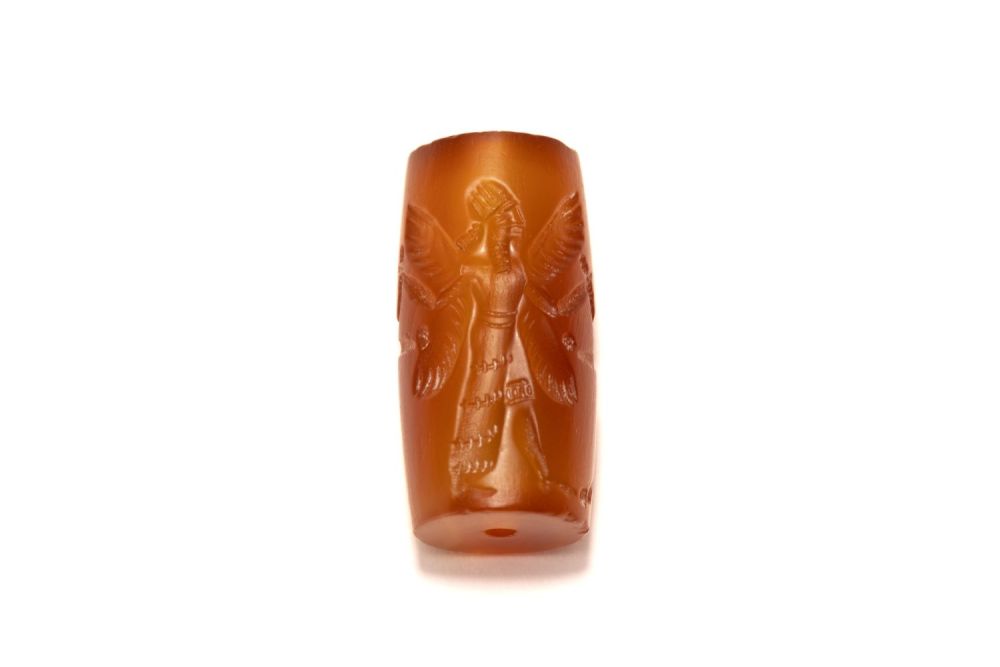 Lot 225: An Agate Carnelian Cylindrical Seal in the Style...