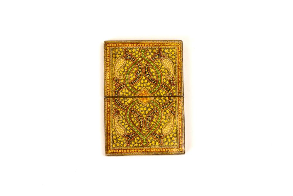 Lot 303: An Islamic Kashmiri Paper Mache Card Holder from...
