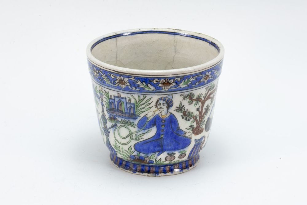 Lot 318: An Islamic Qajar Ceramic Pot from the 19th...
