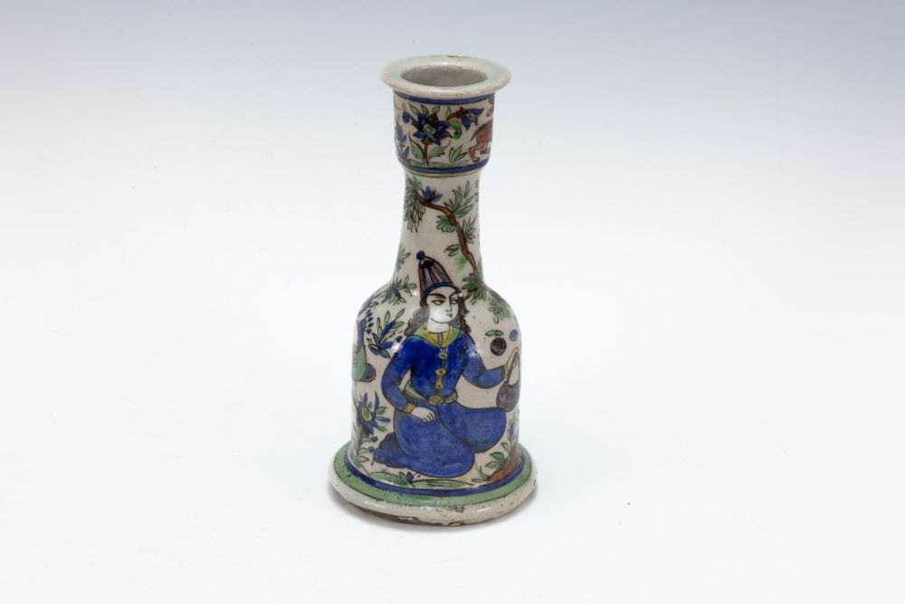 Lot 320: An Islamic Qajar Ceramic Vase from the 19th...