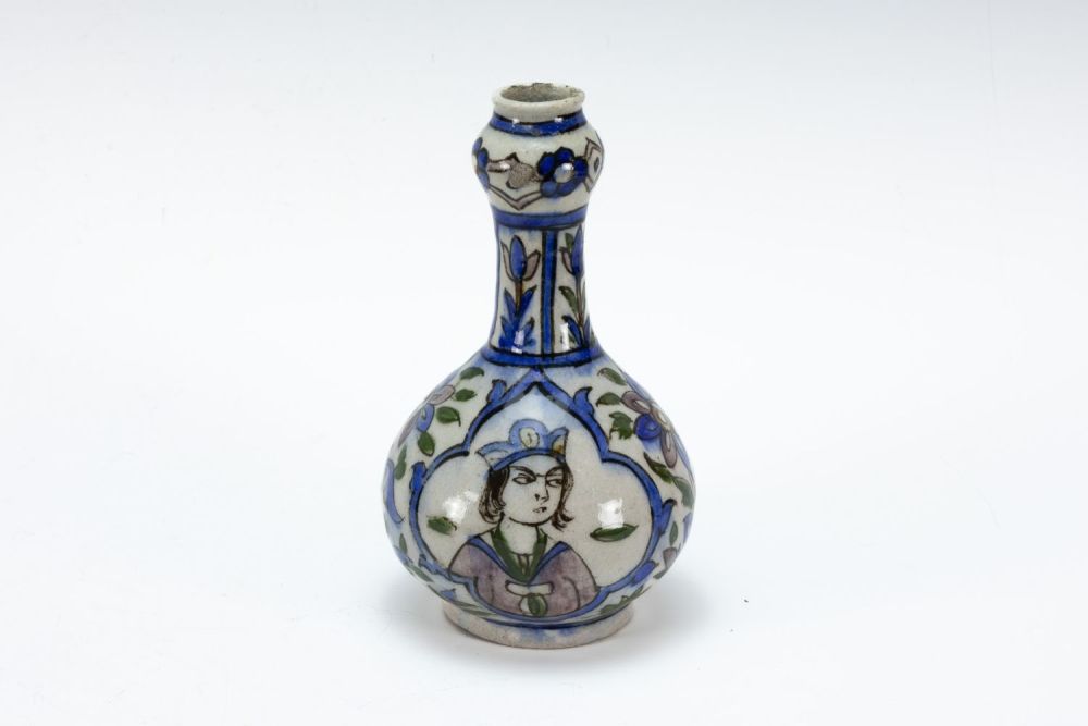 Lot 321: An Islamic Qajar Ceramic Vase from the 19th...