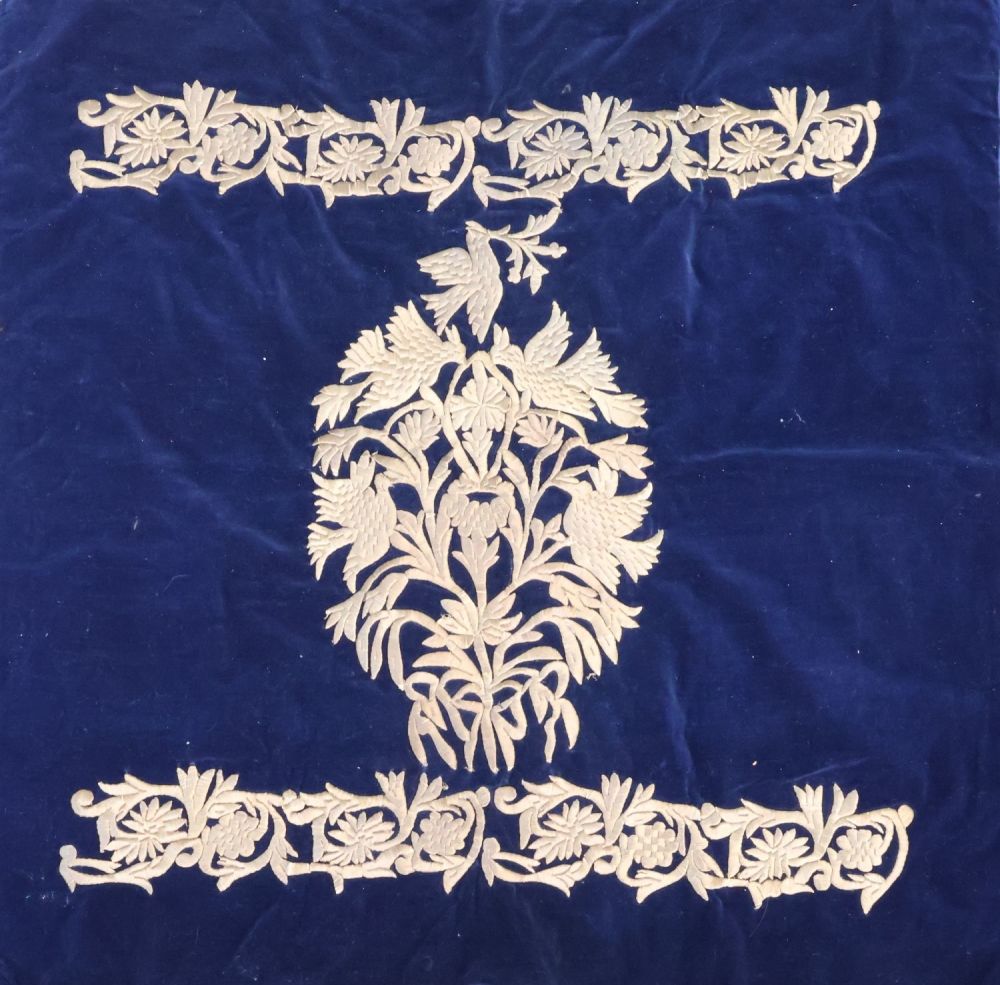 Lot 339: An Ottoman Velvet Fabric & Gold Threaded Embroidery...