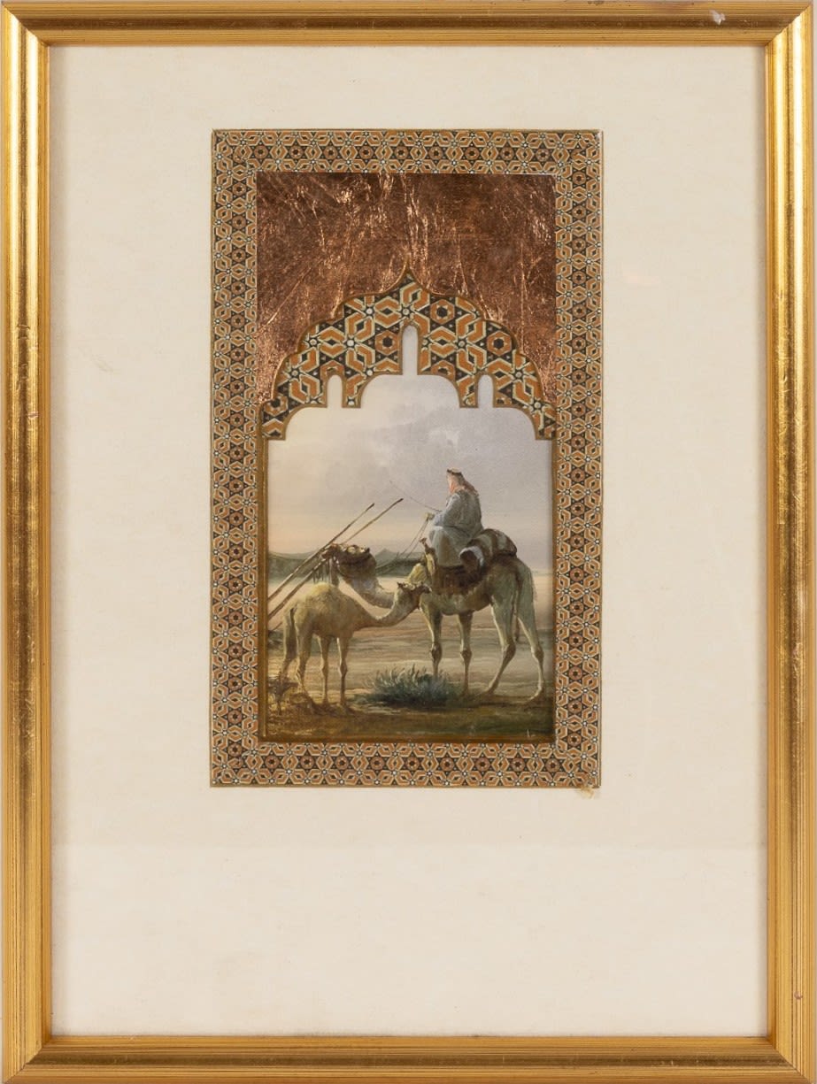 Lot 416: A Middle Eastern Painting on Paper of a...