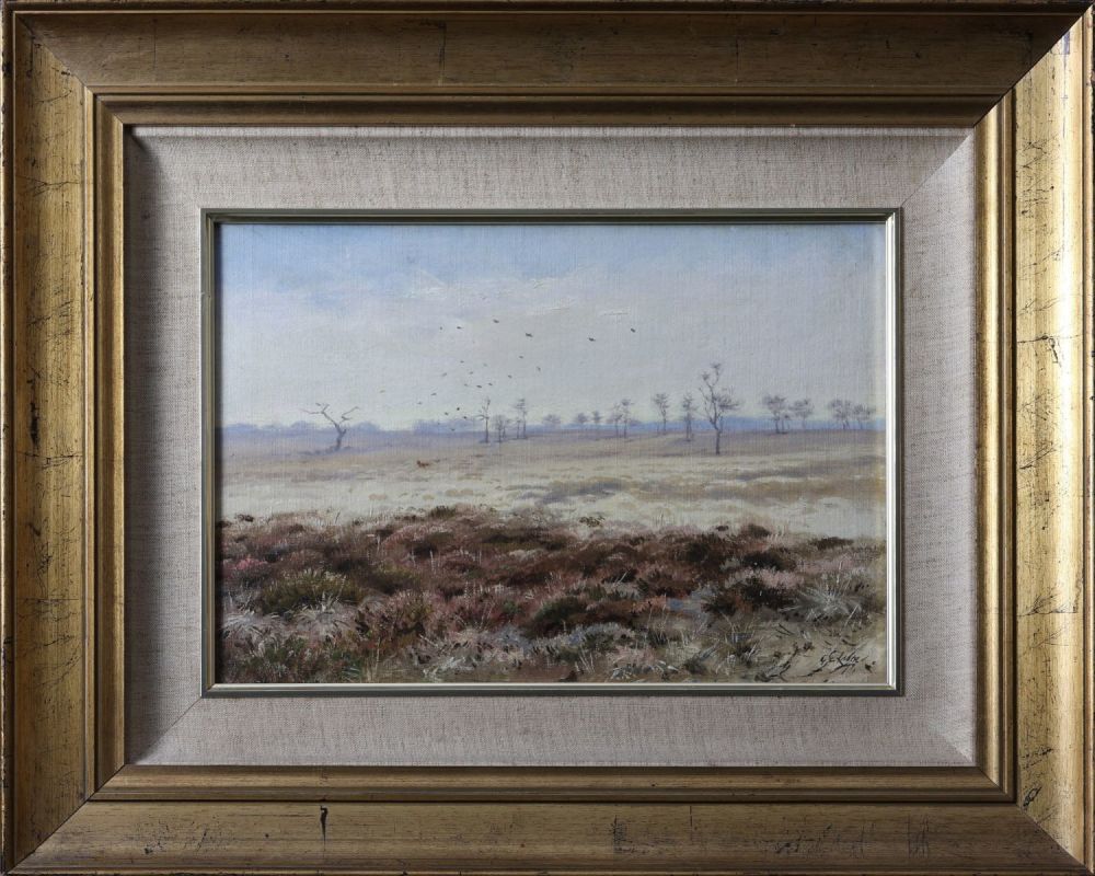 Lot 467: A George Edward Lodge (1860-1954) Landscape, Oil on...