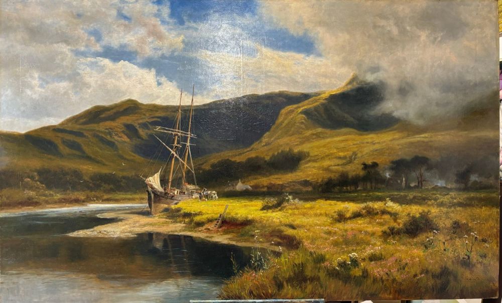 Lot 468: A Very Large Landscape Painting by Robert Gallon...