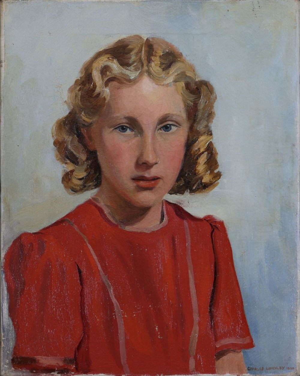 Lot 487: A Mid 20th Century Portrait of a Girl,