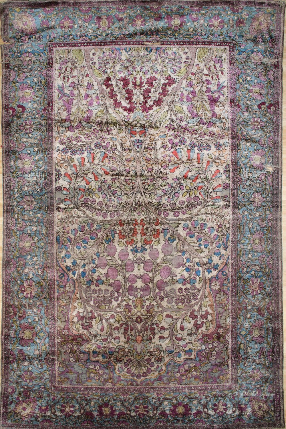 Lot 495: A Persian Fine Kashan Ferhan Fine Silk Rug...