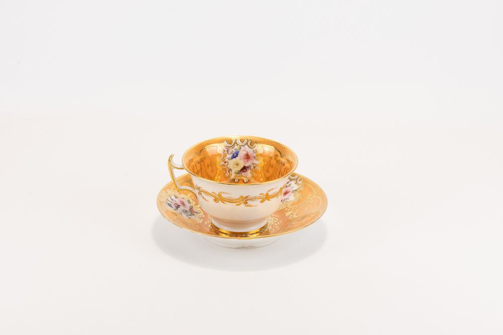 Lot 17: A Regency Coalport Porcelain Cup & Saucer from...