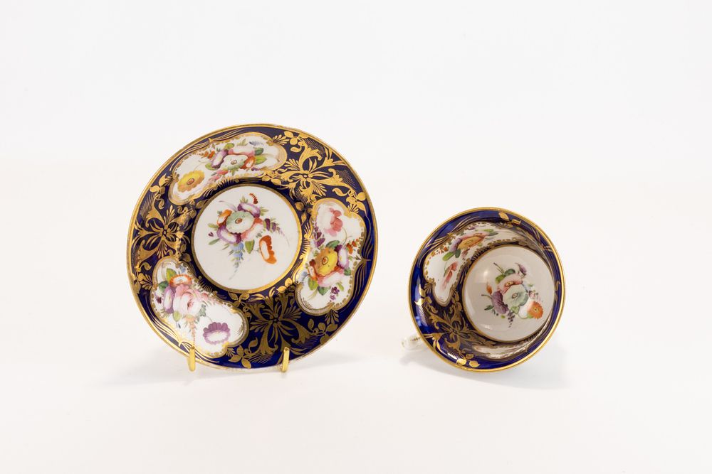Lot 18: A Regency Coalport Porcelain Cup & Saucer from...