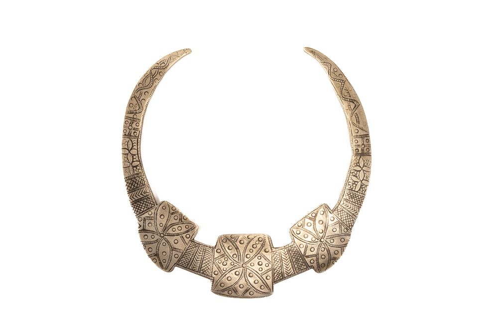 Lot 55: A Tribal Silver Torque Necklace from the Swat...