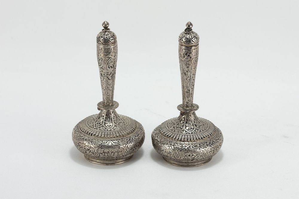 Lot 135: A Pair of Silver Indian or Kashmiri Tested...