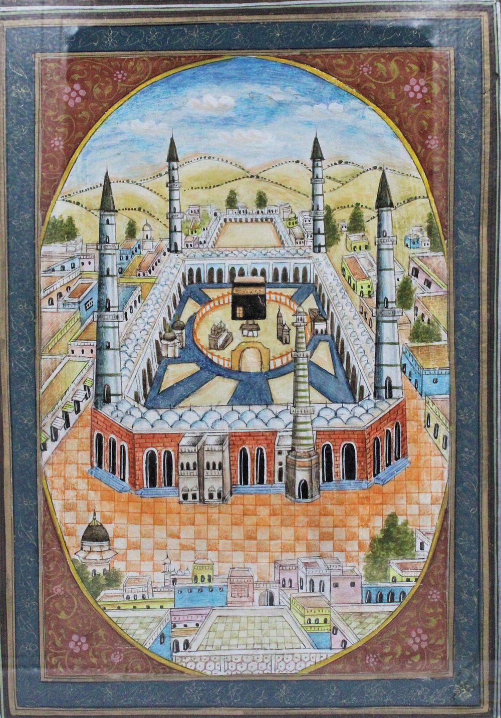 Lot 154: An Islamic Painting of the Ka'ba with Buildings...