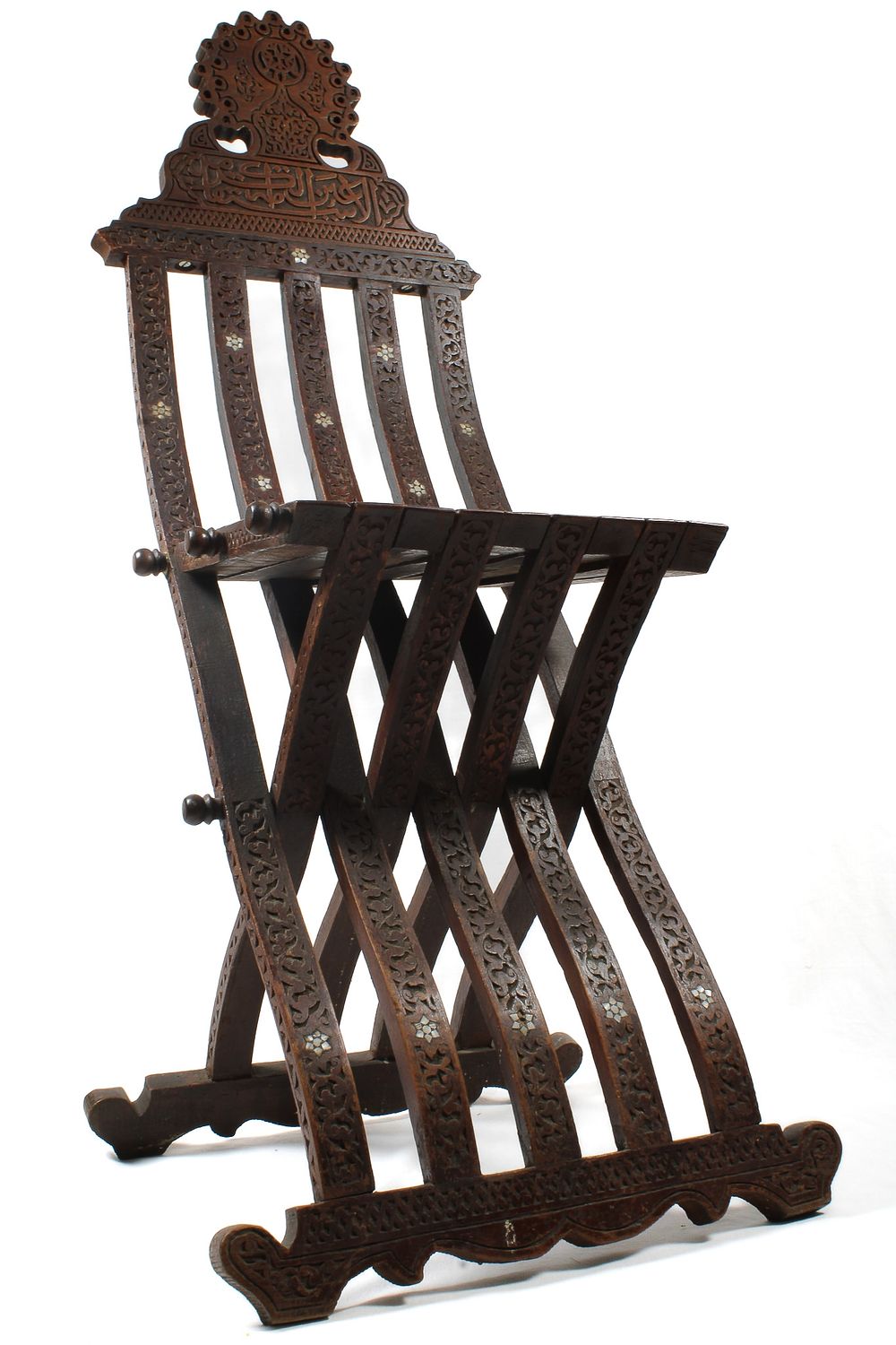 Lot 159: An Islamic Ottoman Hardwood and Mother of Pearl...