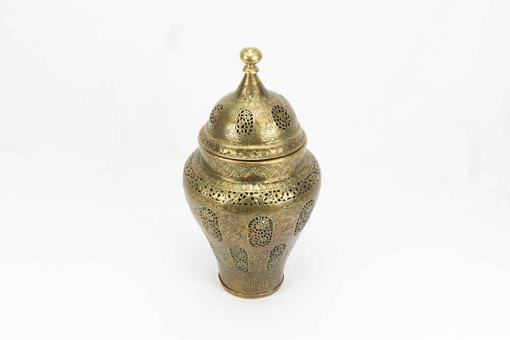 Lot 189: An Islamic Persian Brass Incense Burner from the...