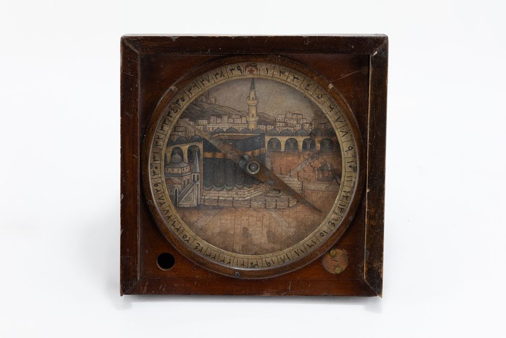Lot 220: An Islamic Ottoman Qibla Indicator Depicting a Scene...