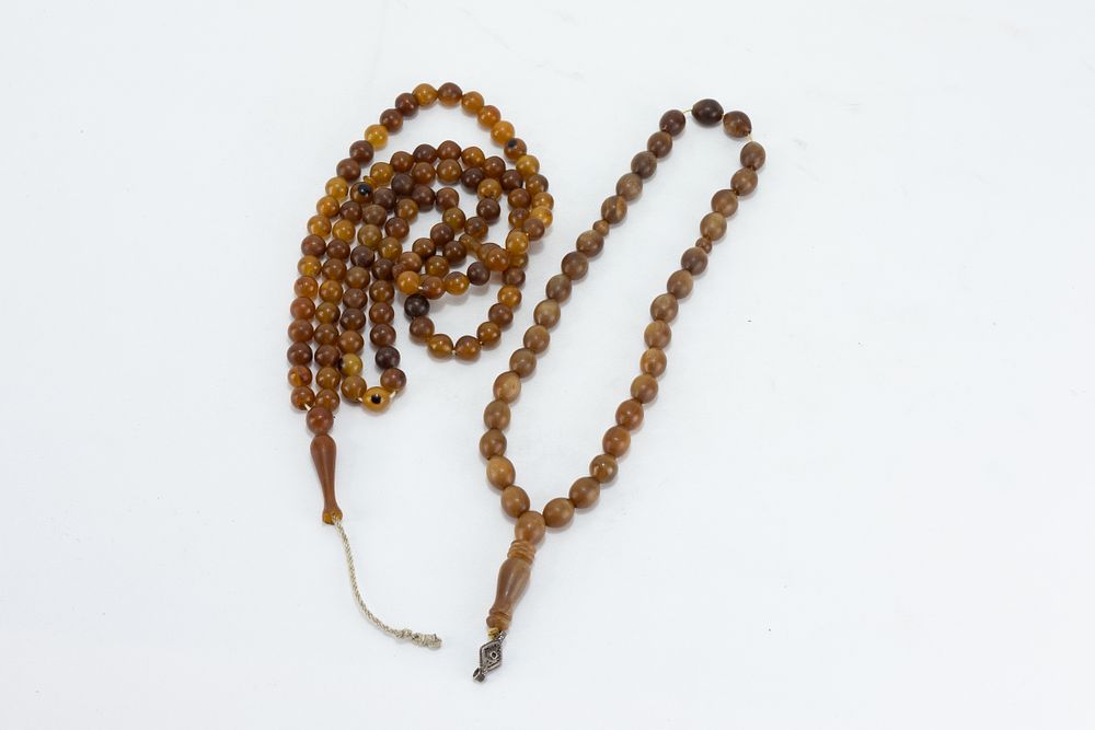 Lot 227: A Lot of 2 Islamic Ottoman Horn Prayer...