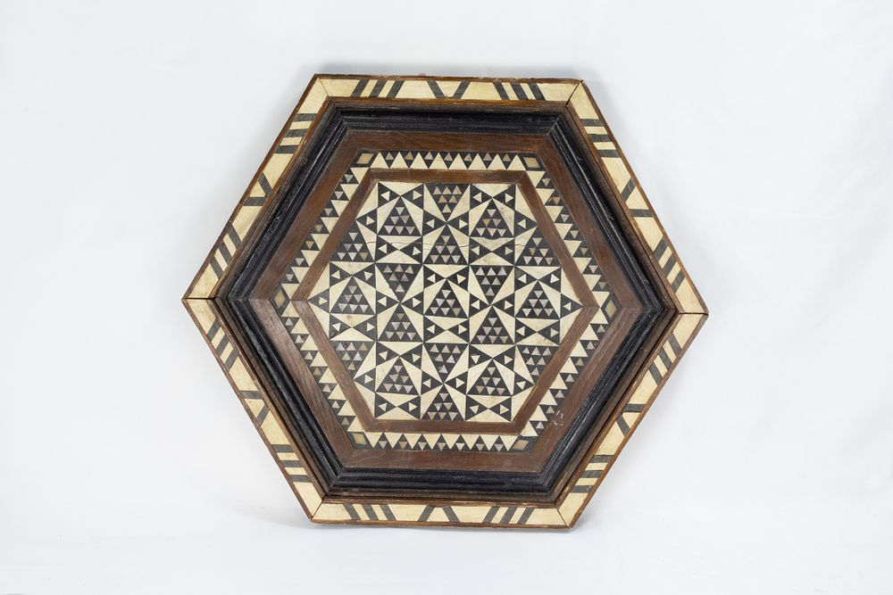 Lot 229: An Islamic Damascus Mother of Pearl Inlaid Table...