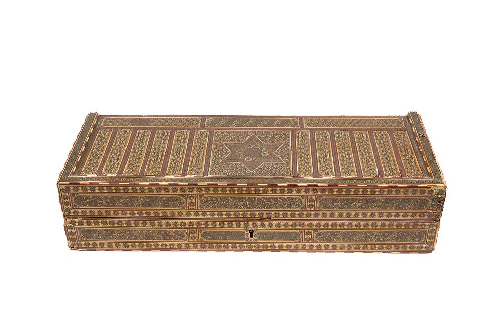 Lot 250: An Islamic Kattam Work Game Box from the...