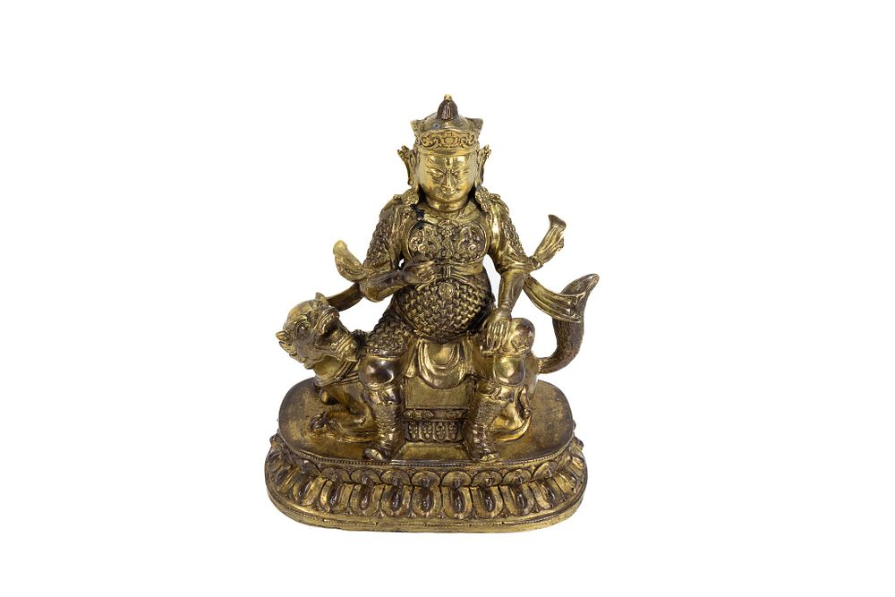 Lot 256: A Tibetan Buddha Statue in the Form of...
