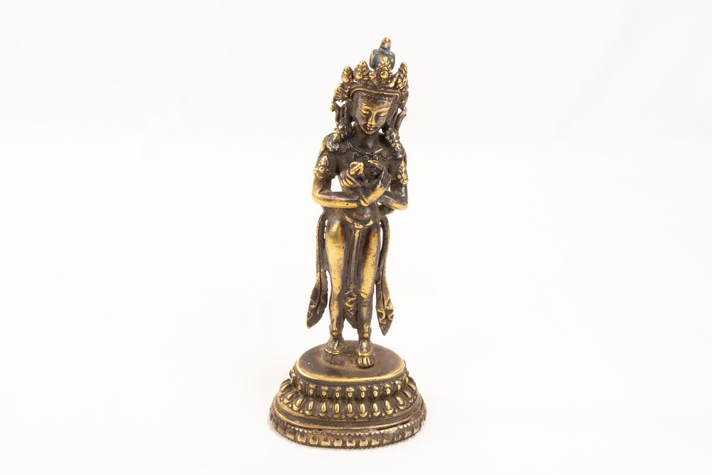 Lot 268: A Tibetan Bronze Buddhist Figure of Tara from...
