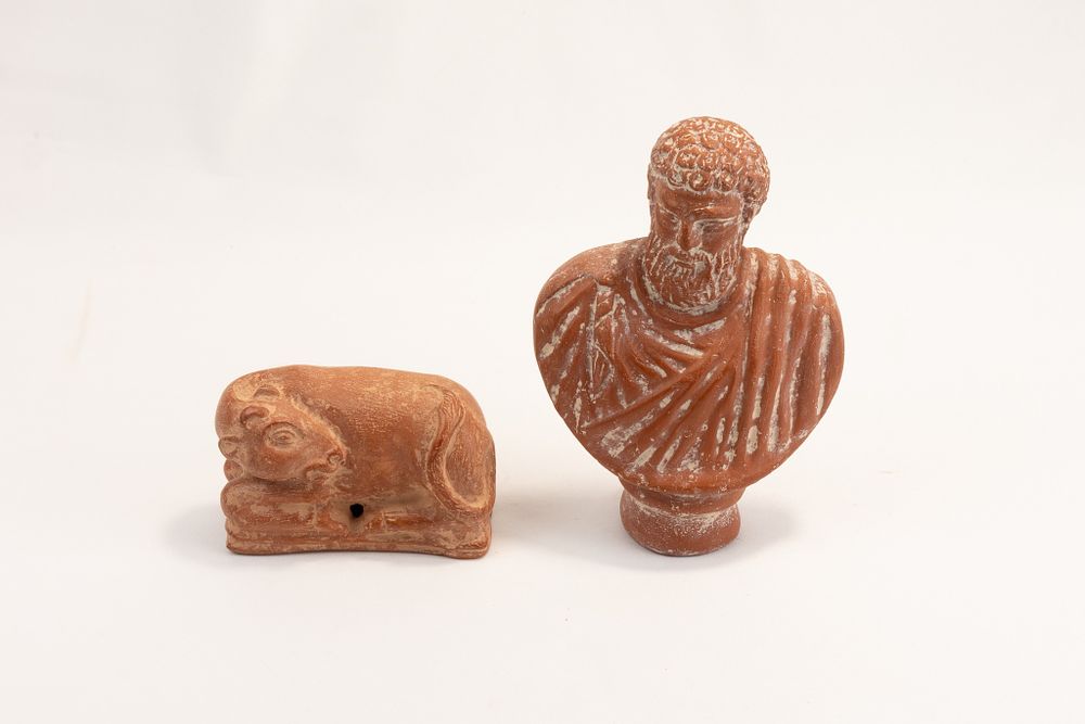 Lot 277: A Lot of 2 Terracotta Figures of a...