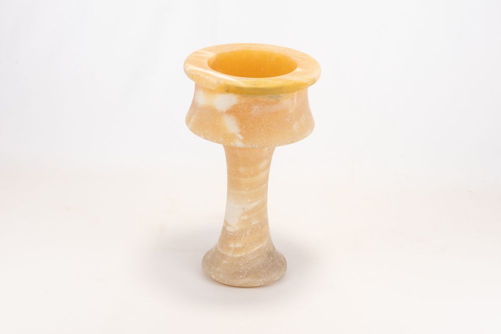 Lot 297: A Bactrian Style Alabaster Rhyton Cup.