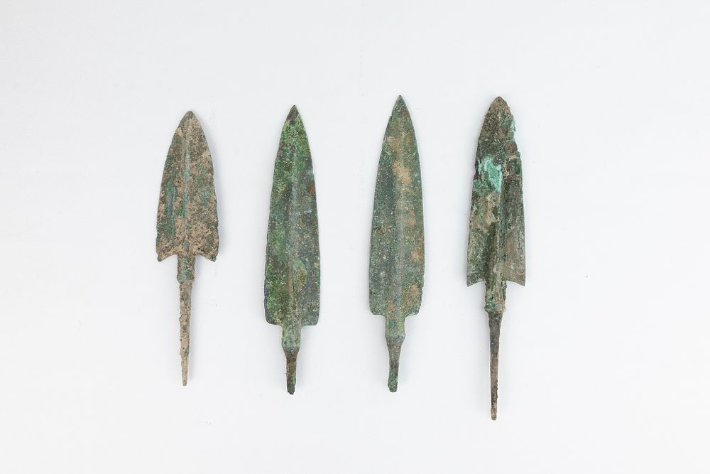 Lot 351: A Lot of 4 Luristani Bronze Daggers.