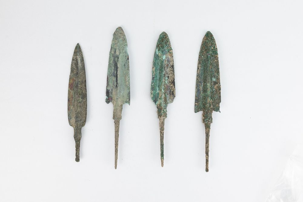 Lot 352: A Lot of 4 Luristani Bronze Daggers.