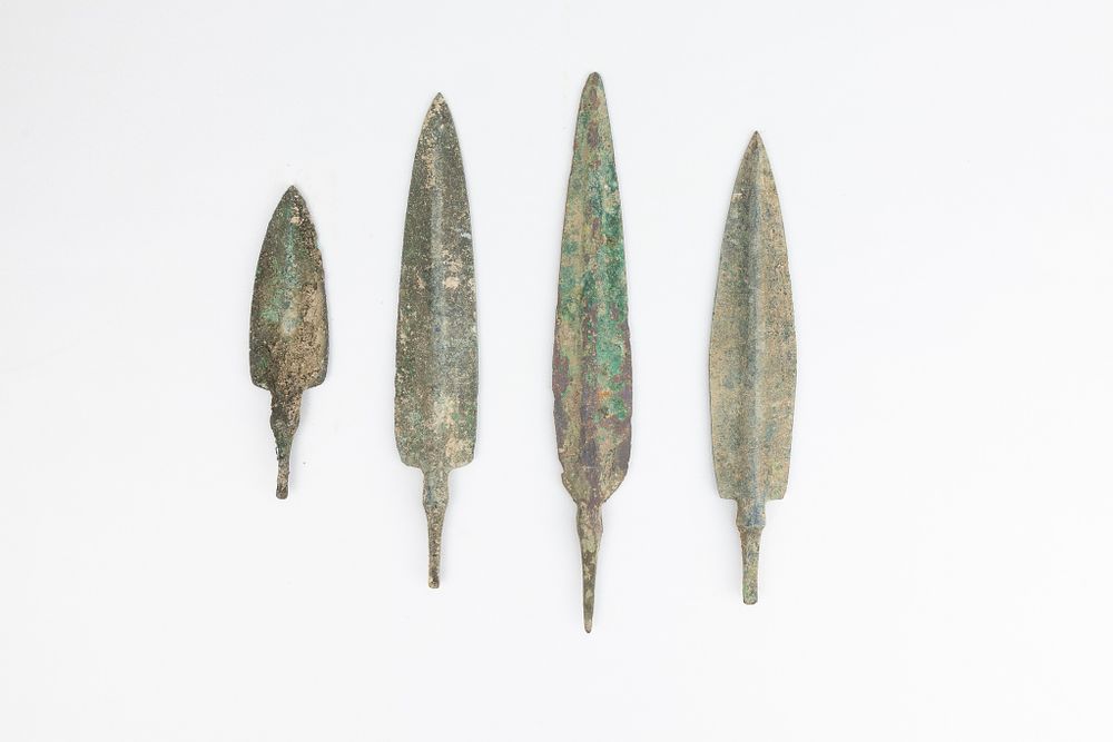 Lot 353: A Lot of 4 Luristani Bronze Daggers.