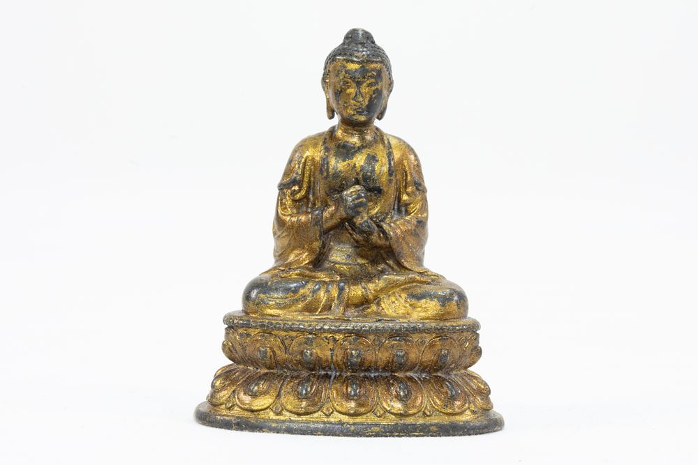 Lot 50: A Tibetan Bronze Figure of Sakyamuni from the...