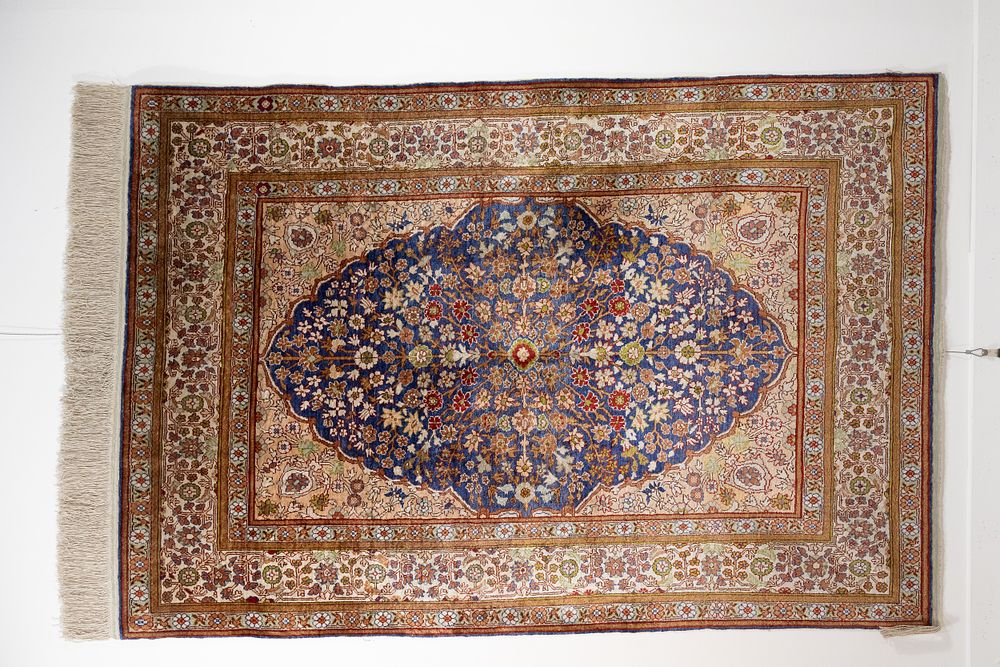 Lot 74: A Turkish Silk Hereke Rug