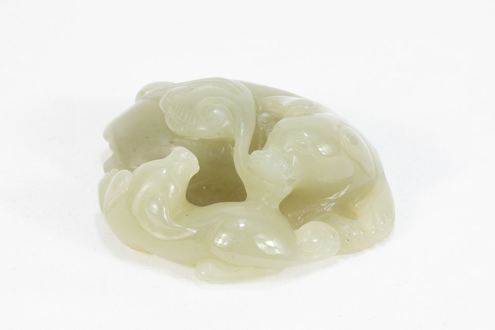 Lot 115: A Chinese Hand-Carved Jade Figure of a 2...