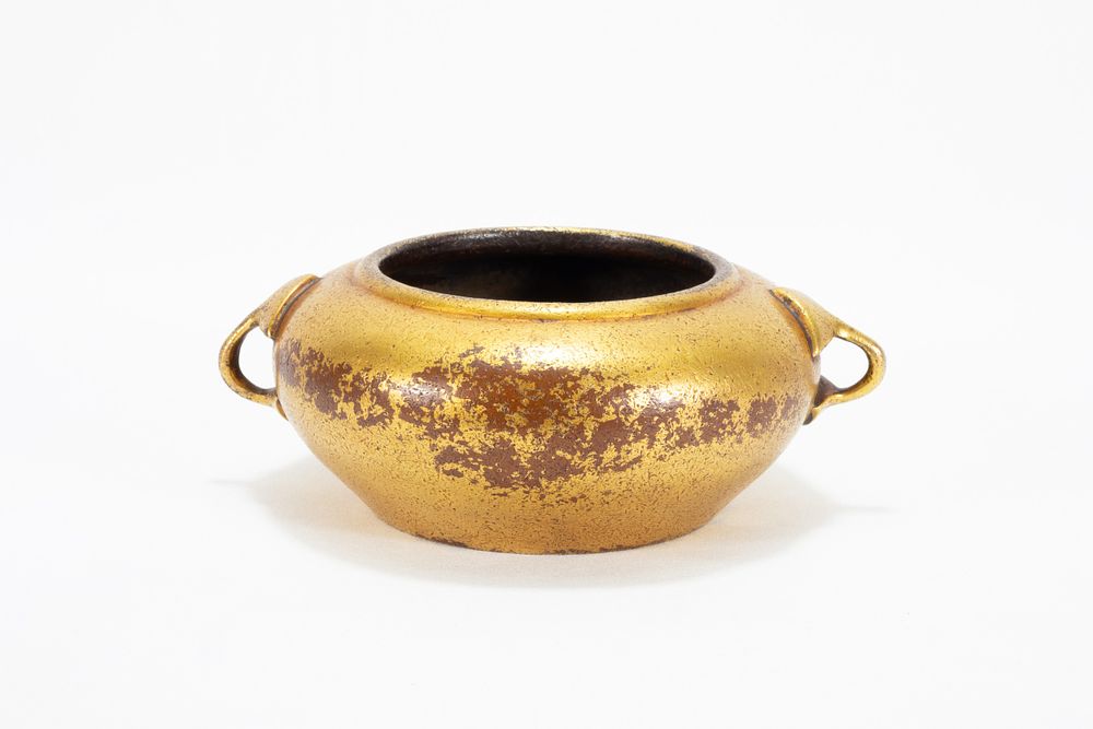 Lot 139: A Chinese Bronze Gilt Incense Burner with 2...