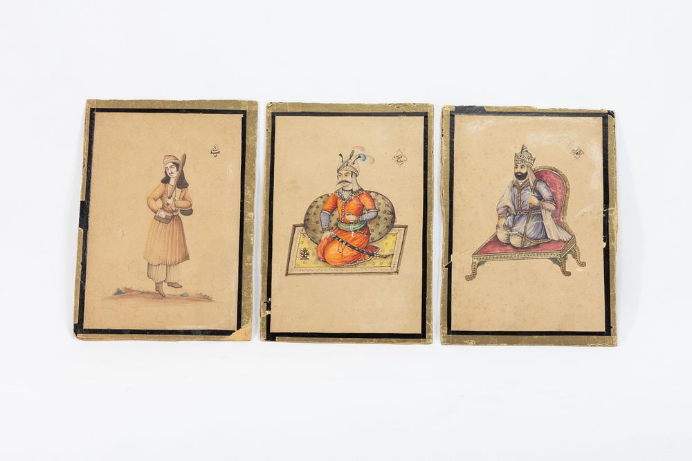 Lot 172: A Lot of 3 Islamic Qajar Drawings from...