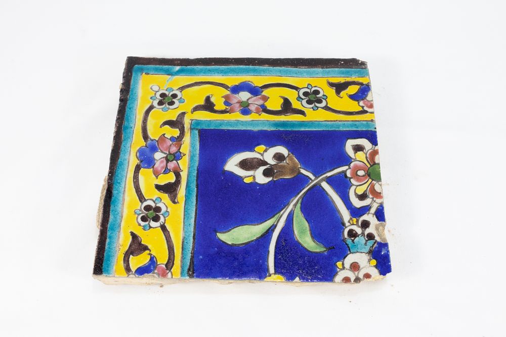 Lot 179: An Islamic Zand Blue Ceramic Tile from the...