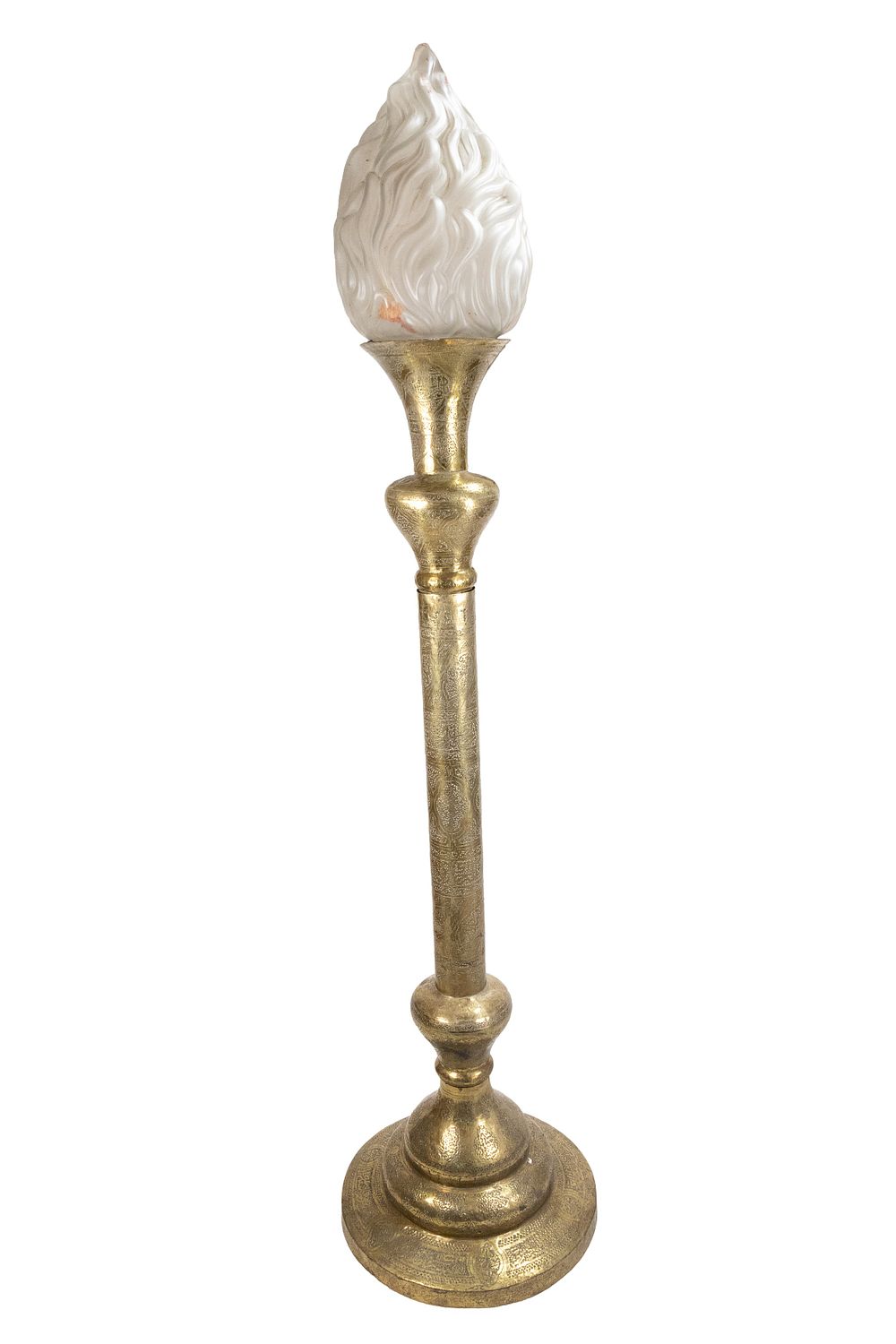 Lot 249: A Large Islamic Syrian or Persian Cairoware Brass...