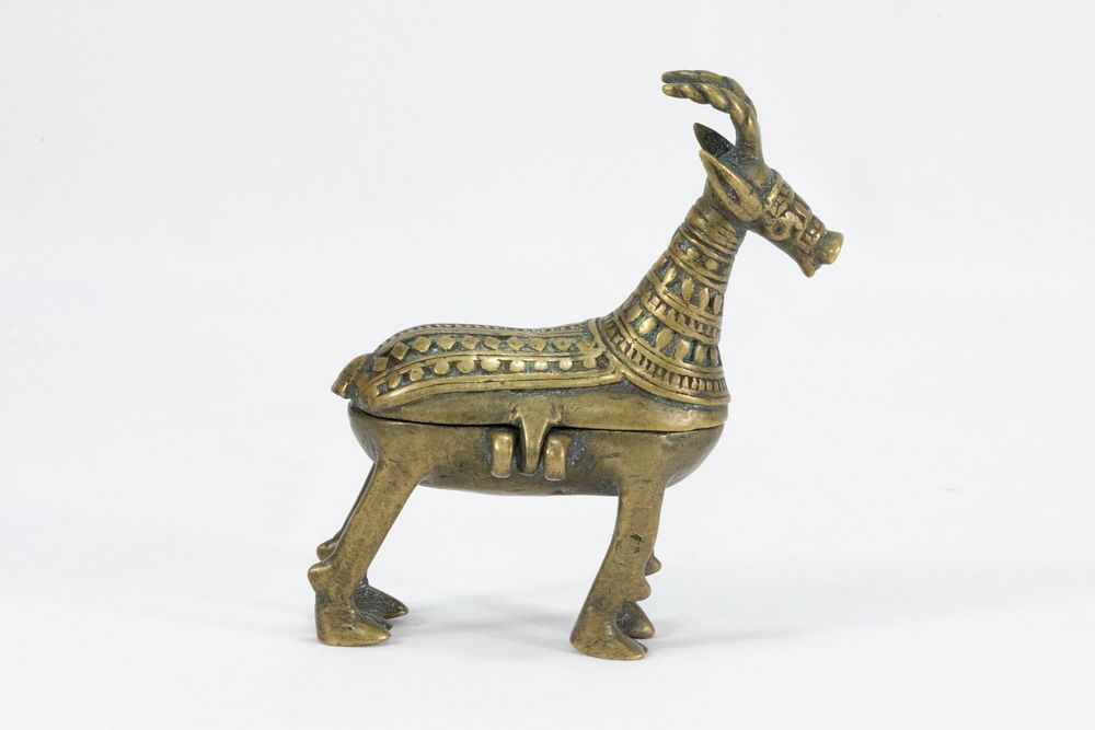 Lot 253: An Indian Bronze Inkwell in the Form of...