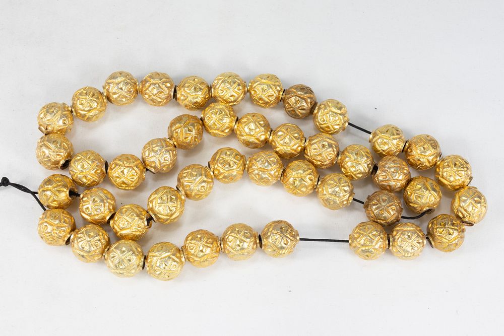 Lot 261: A Tribal Indian Silver Gilted Necklace.