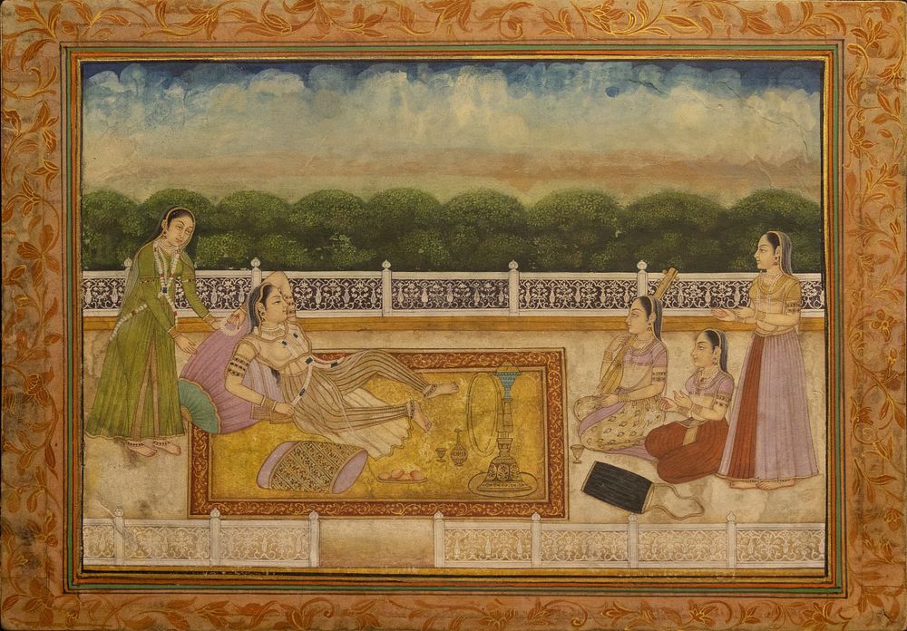Lot 276: An Indian Illustrated and Illuminated Album Depicting Ladies...