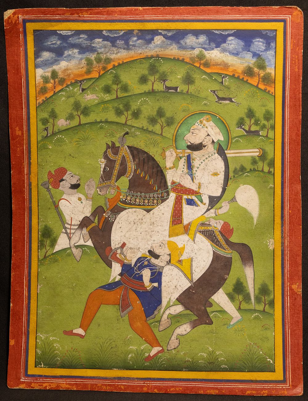 Lot 290: An Indian Kota School Painting Depicting Maharaja Chhatrasal...