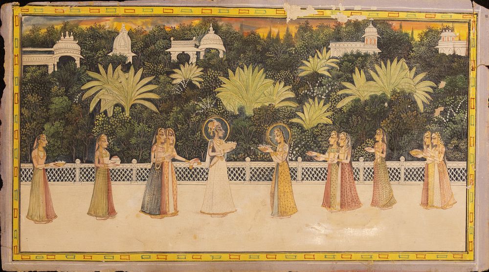 Lot 296: An Indian Kishangarh School Painting from Circa 1950.