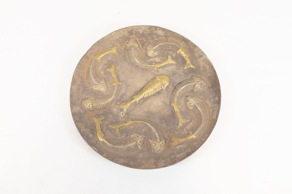 Lot 303: An Indo-Persian Silver Plate Decorated with Gold Gilt...