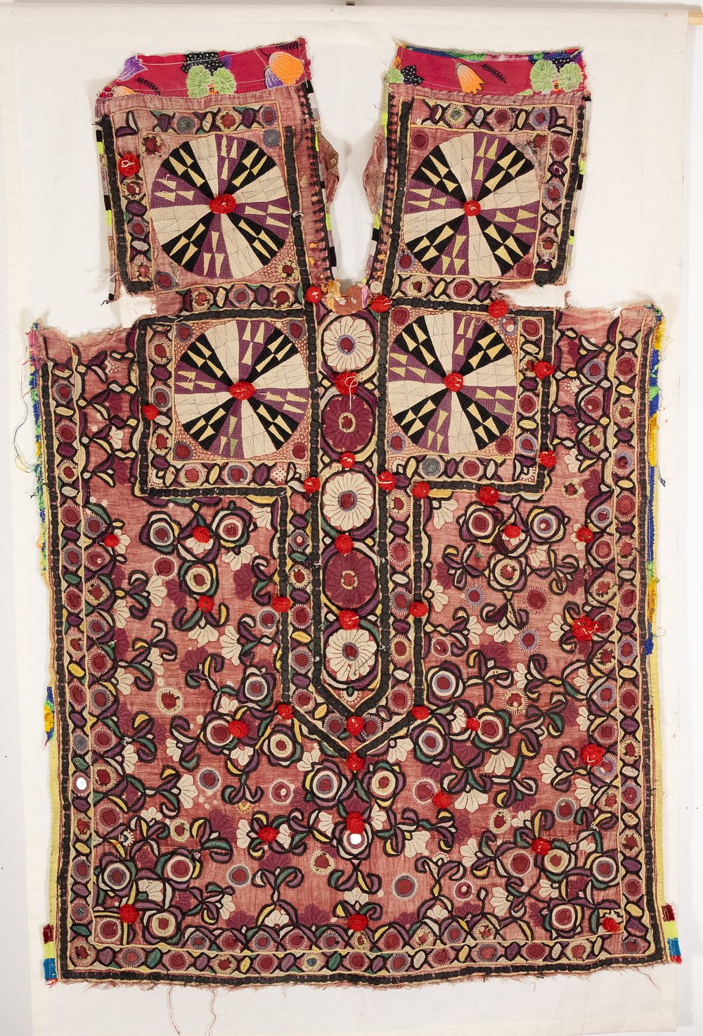 Lot 307: An Indian Framed Silk Front of Shirt Choli...