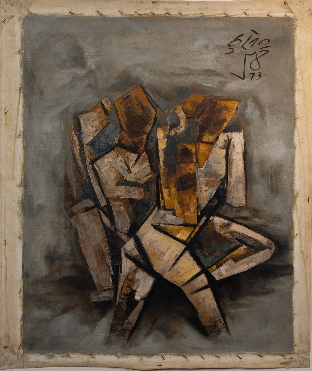 Lot 40: M F Husain, Oil On Canvas.