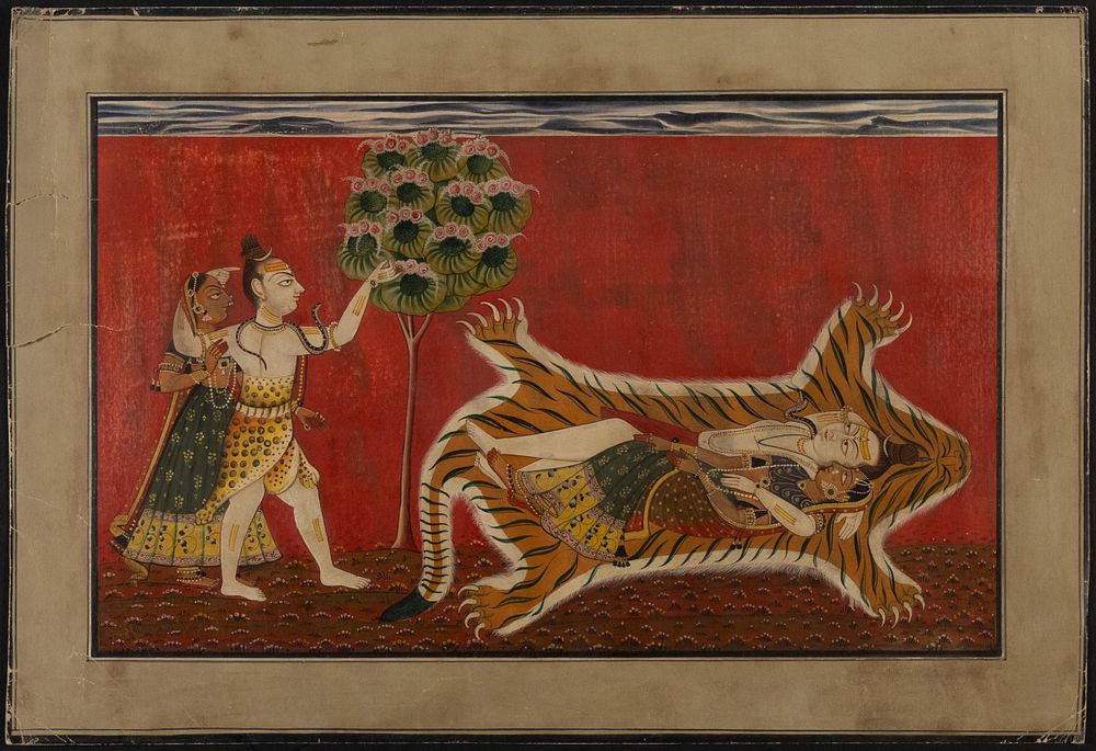 Lot 53: An Indian Painting Depicting Shiva and Parvati on...