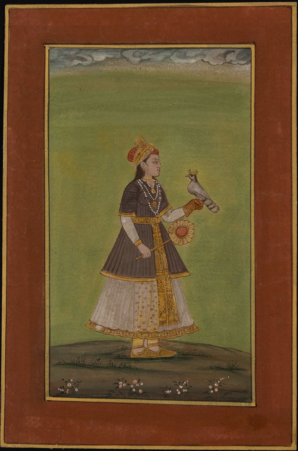 Lot 54: An Indian Miniature Painting of a Princess, Probably...