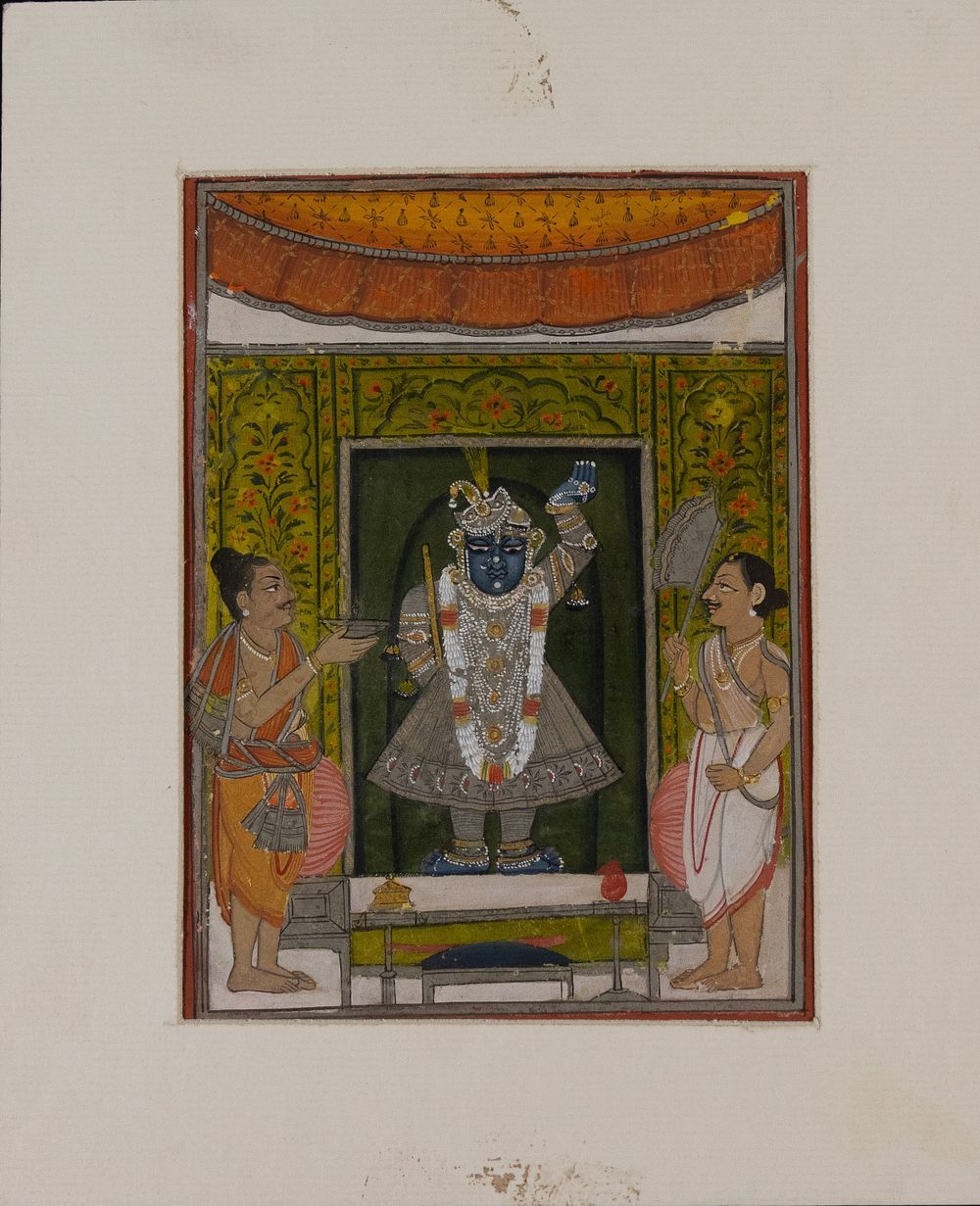 Lot 74: An Indian Kota School Miniature Painting Depicting Priests...