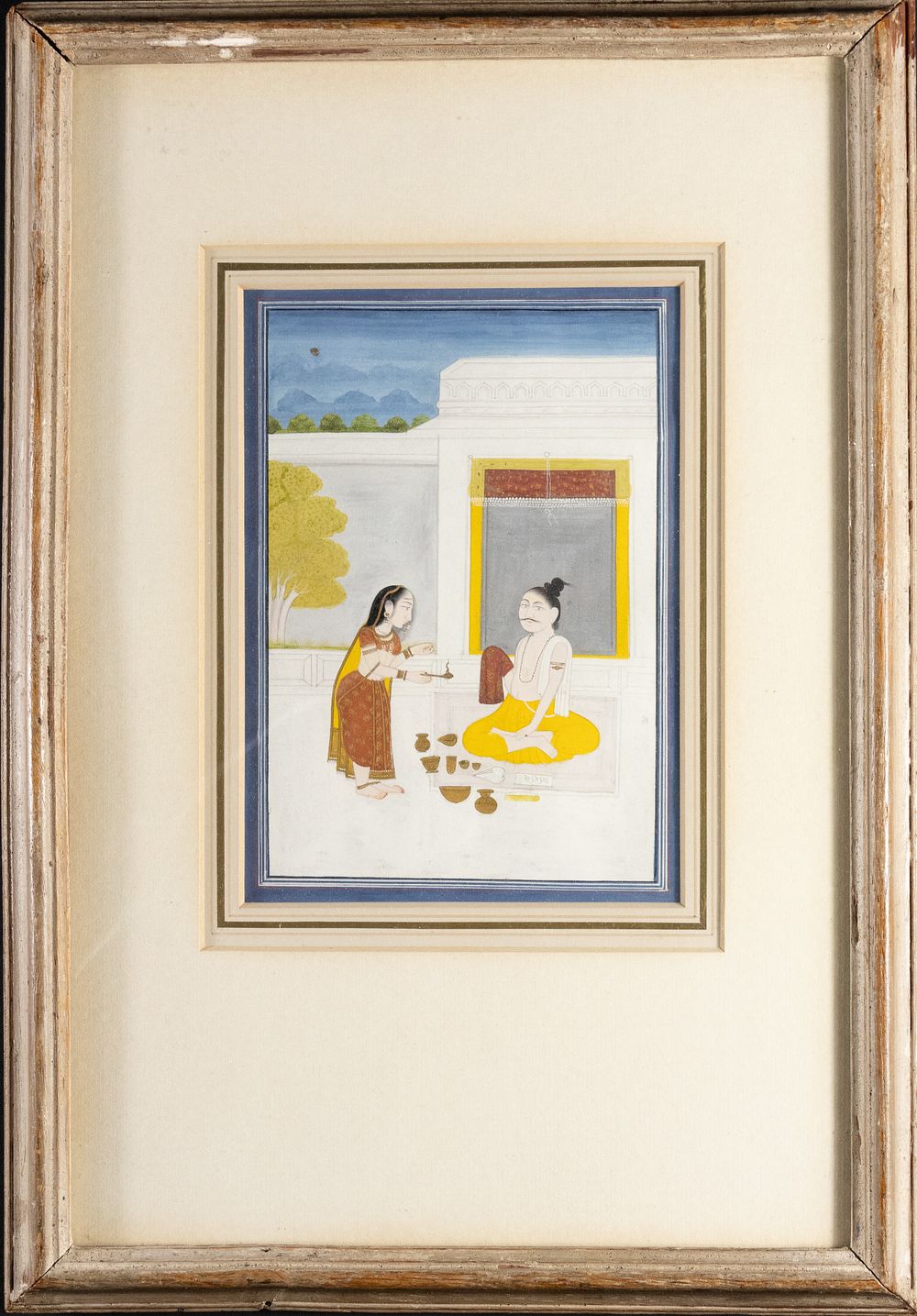 Lot 80: An Indian Miniature Painting of a Man and...